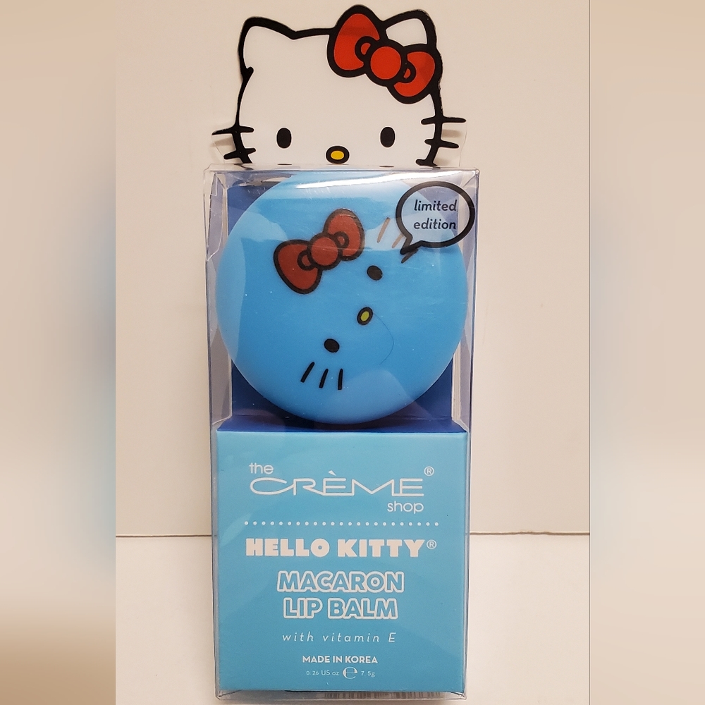 Hello Kitty Cool as Mint the Creme shop Macaron Lip Balm with Vitamin E NEW